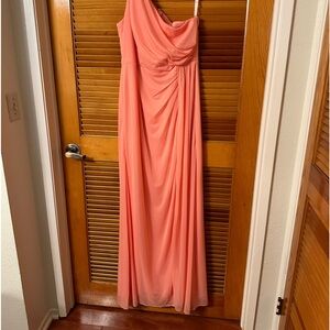 Azazie One-Shoulder Chiffon Bridsmaid, Prom Dress